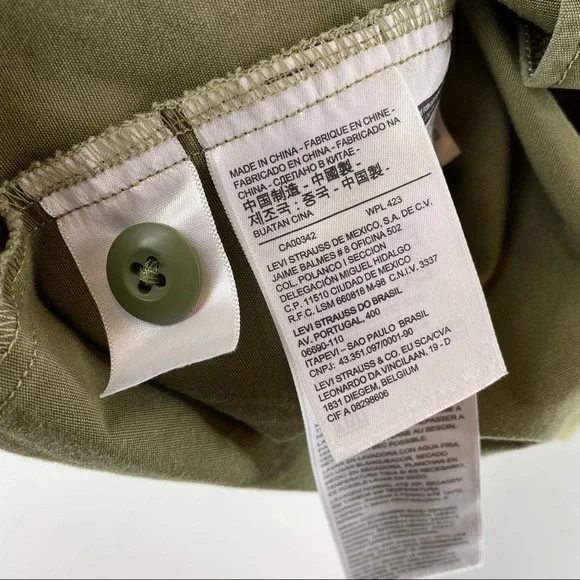 Levi's Olive Utility Jacket with Floral Embroidery - Picture 3 of 8